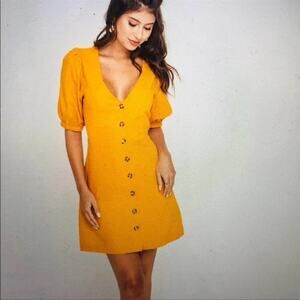 NWT LUSH Jenna button down mini dress